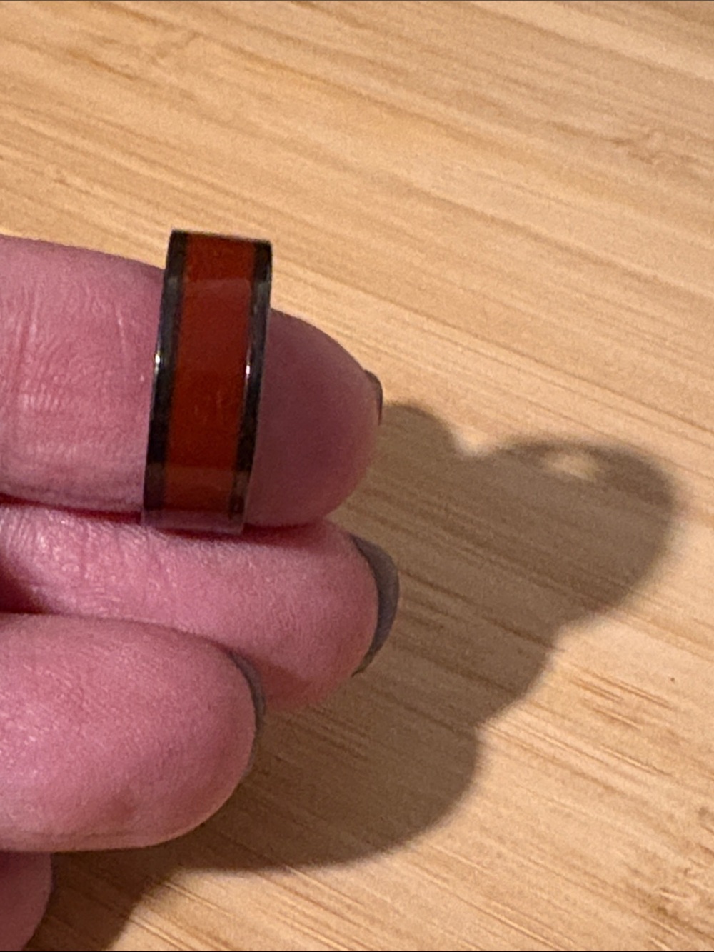 Stainless Steel Enamel Band Ring Size 8.5 - Picture 3 of 4